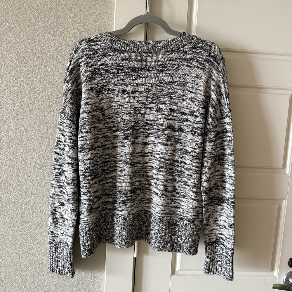Eileen Fisher Scoop Neck Sweater Organic Cotton Alpaca Wool Blend Marled Small - Picture 4 of 8